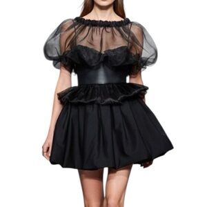 NWT Nicklas Skovgaard AnnaBelle Black Mini Dress Size Small